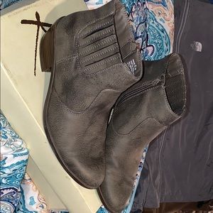 Grey ankle booties